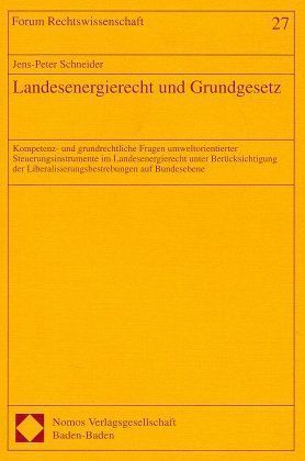 Produktbild: Landesenergierecht und Grundgesetz