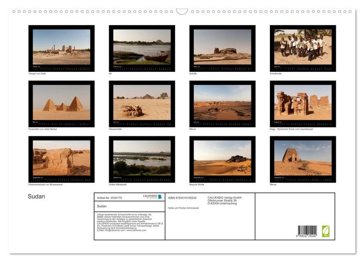 Produktbild: Sudan (Wandkalender 2026 DIN A2 quer), CALVENDO Monatskalender