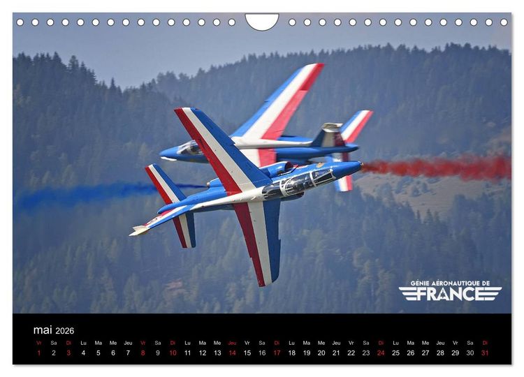 Produktbild: G&eacute;nie a&eacute;ronautique de France (Calendrier mural 2026 DIN A4 vertical), CALVENDO calendrier mensuel