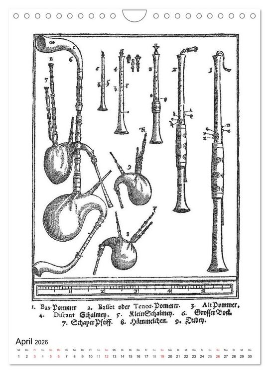 Produktbild: Michael Praetorius Syntagma Musicum (Wandkalender 2026 DIN A4 hoch), CALVENDO Monatskalender