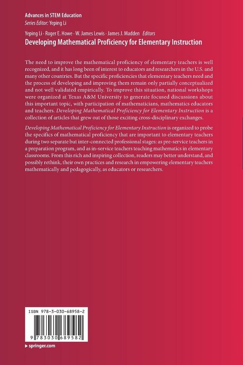 Produktbild: Developing Mathematical Proficiency for Elementary Instruction