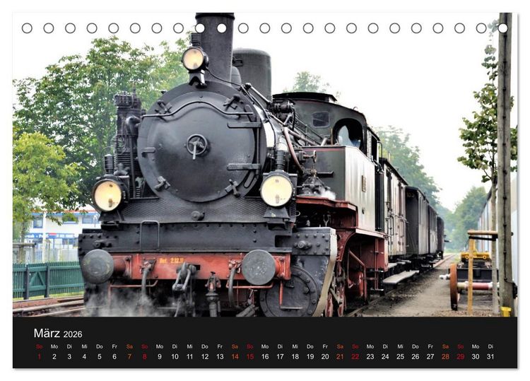 Produktbild: Dampflok-Nostalgie - 2026 schwergewichtige Lokomotiven (Tischkalender 2026 DIN A5 quer), CALVENDO Monatskalender