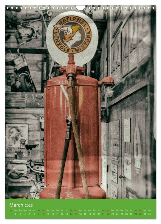 Produktbild: Fuel vintage pumps (Wall Calendar 2026 DIN A3 portrait), CALVENDO 12 Month Wall Calendar