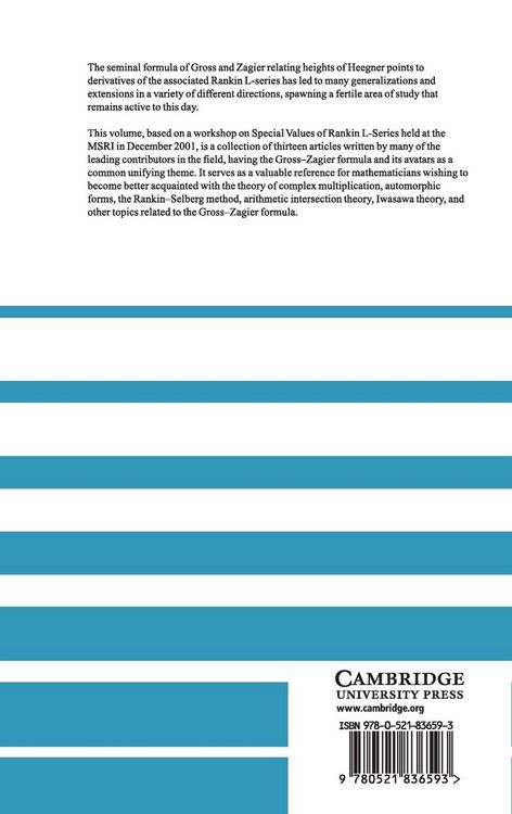 Produktbild: Heegner Points and Rankin L-Series