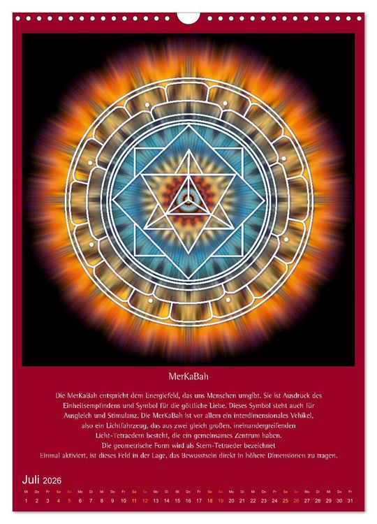 Produktbild: Heilige Geometrie und Bilder der Neuen Zeit (Wandkalender 2026 DIN A3 hoch), CALVENDO Monatskalender