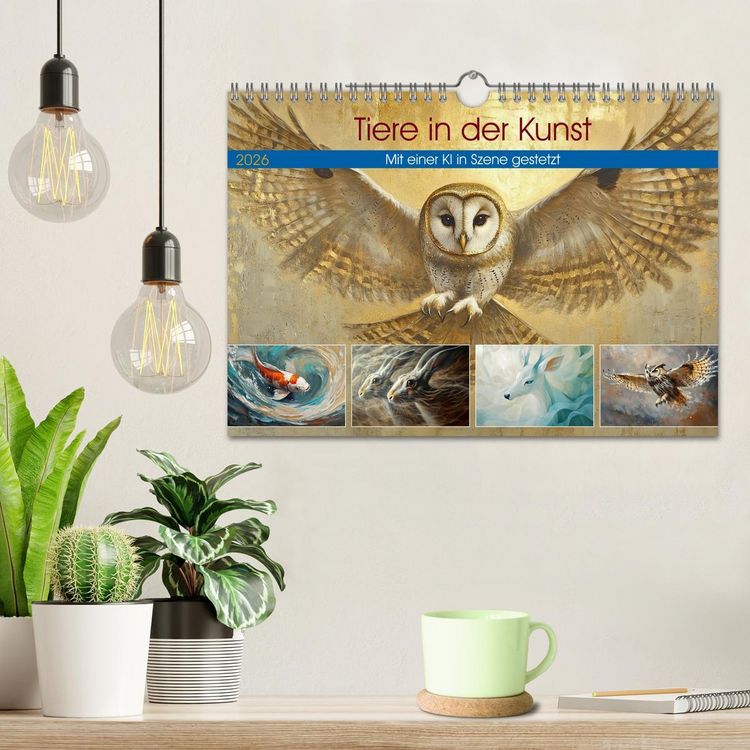 Produktbild: Tiere in der Kunst (Wandkalender 2026 DIN A4 quer), CALVENDO Monatskalender
