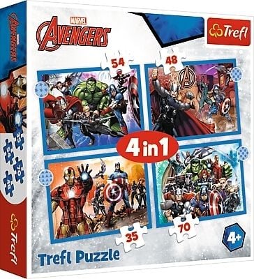 Produktbild: Marvel Avengers, 4 in 1 Puzzle (Kinderpuzzle)