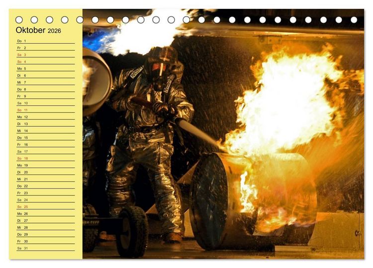 Produktbild: Die Feuerwehr. U.S. Firefighter im Einsatz (Tischkalender 2026 DIN A5 quer), CALVENDO Monatskalender