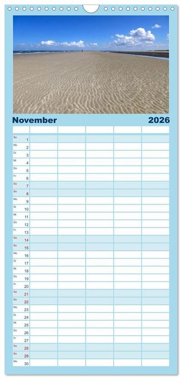 Produktbild: Familienplaner 2026 - Nordseetr&auml;umereien mit 5 Spalten (Wandkalender, 21 x 45 cm) CALVENDO