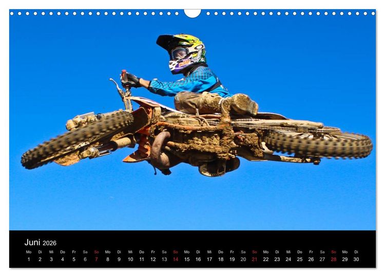 Produktbild: Motocross Kalender - Emotionen auf 2 R&auml;dern (Wandkalender 2026 DIN A3 quer), CALVENDO Monatskalender