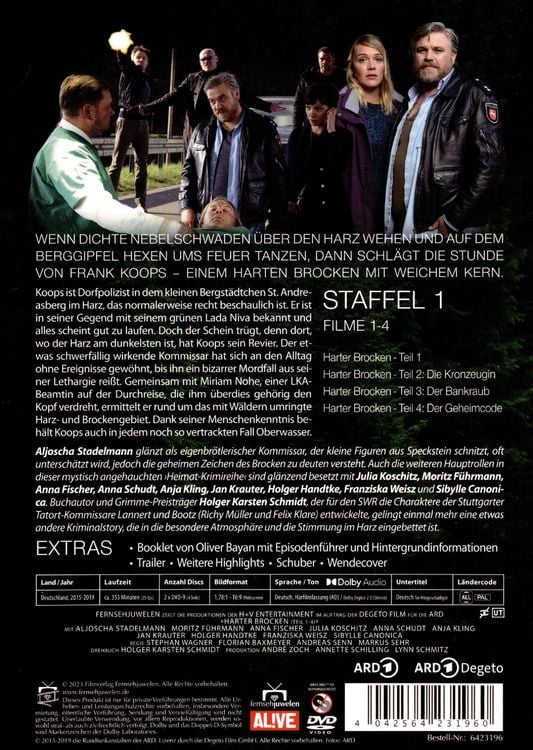 Produktbild: Harter Brocken - Erste Staffel: Filme 1-4 (Fernsehjuwelen) [2 DVDs]