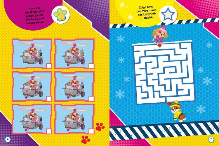 Produktbild: PAW Patrol Poster-R&auml;tselbuch mit Belohnungs-Stickern