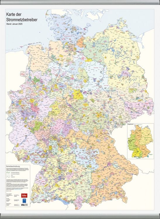 Produktbild: Karte der Stromnetzbetreiber 2025