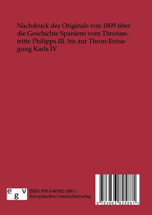 Produktbild: Adams Geschichte von Spanien seit der Entdeckung bis zur Thron-Entsagung Karls IV.