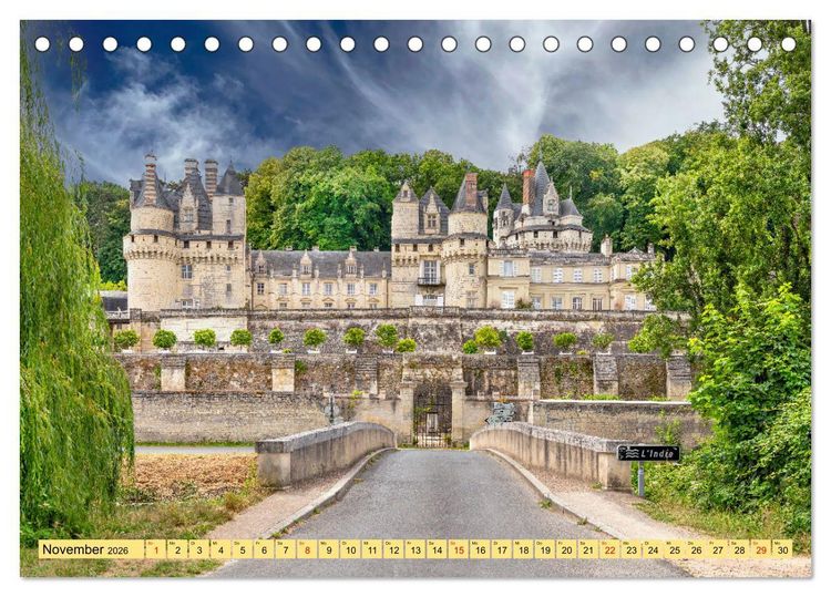 Produktbild: Ch&acirc;teaux. Im Tal der Loire (Tischkalender 2026 DIN A5 quer), CALVENDO Monatskalender