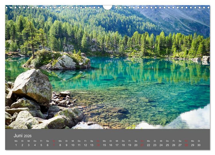 Produktbild: Bergseen der Alpen (Wandkalender 2026 DIN A3 quer), CALVENDO Monatskalender