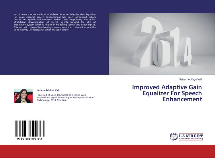 Produktbild: Improved Adaptive Gain Equalizer For Speech Enhancement