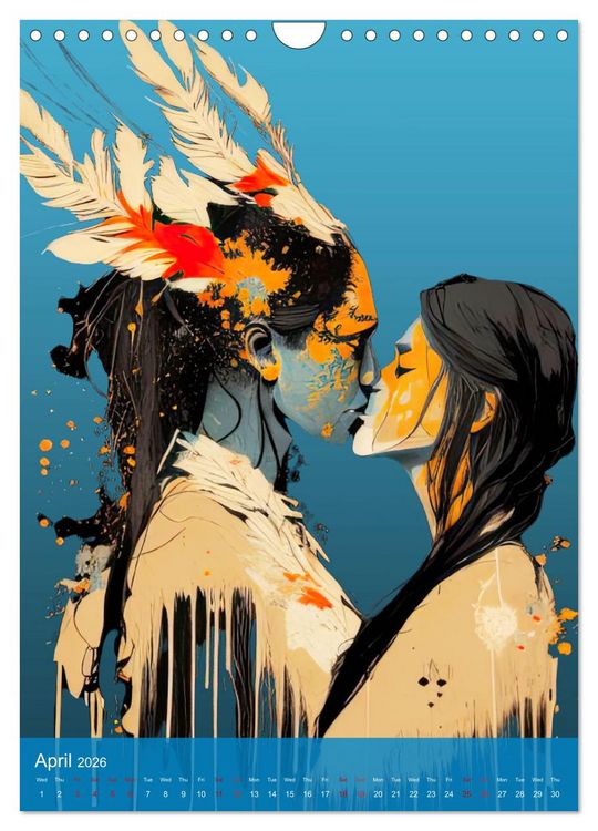 Produktbild: Native American Art (Wall Calendar 2026 DIN A4 portrait), CALVENDO 12 Month Wall Calendar