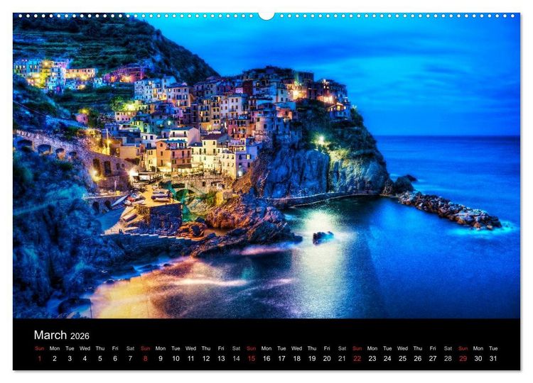 Produktbild: Magical Tuscany and Liguria (High Quality Premium Wall Calendar 2026 DIN A2 landscape),CALVENDO 12 Month Wall Calendar