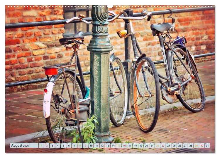 Produktbild: Stadtfahrrad (hochwertiger Premium Wandkalender 2026 DIN A2 quer), Kunstdruck in Hochglanz
