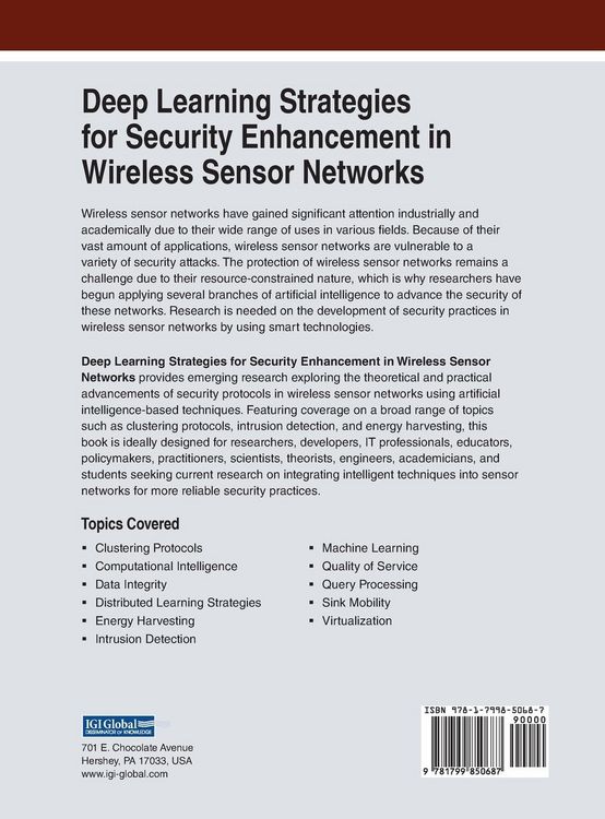 Produktbild: Deep Learning Strategies for Security Enhancement in Wireless Sensor Networks