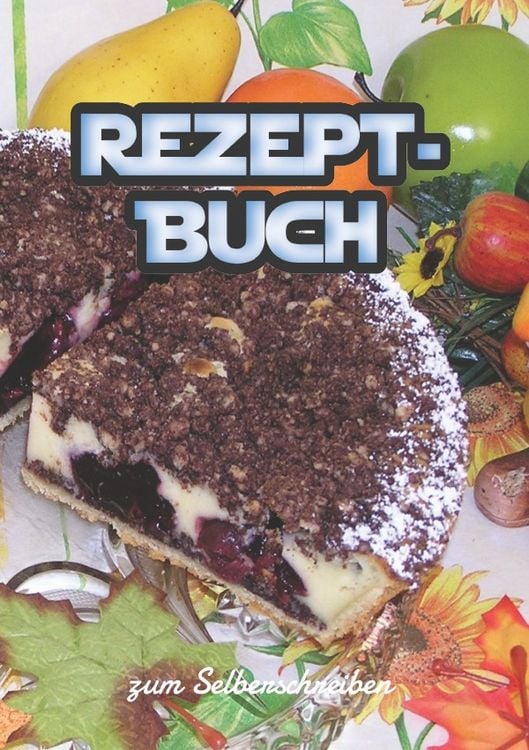 Produktbild: Rezeptbuch zum selberschreiben mit Register I Kochbuch I Backbuch I Platz f&uuml;r 125 Rezepte