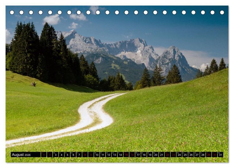 Produktbild: Werdenfelser Land (Tischkalender 2026 DIN A5 quer), CALVENDO Monatskalender