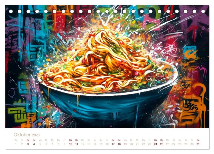 Produktbild: FAST FOOD STREET STYLE (Tischkalender 2026 DIN A5 quer), CALVENDO Monatskalender