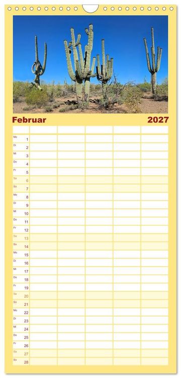 Produktbild: Familienplaner 2027 - Discover the West mit 5 Spalten (Wandkalender, 21 x 45 cm) CALVENDO