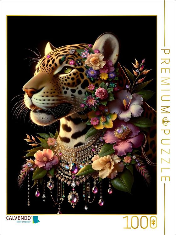 Produktbild: CALVENDO Puzzle Leopardenzauber | 1000 Teile Lege-Gr&ouml;&szlig;e 64x48cm Foto-Puzzle f&uuml;r gl&uuml;ckliche Stunden