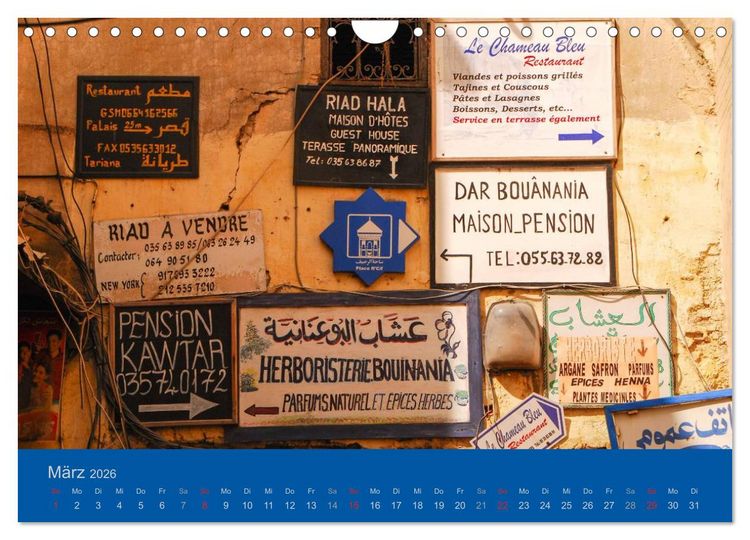 Produktbild: Farben Marokkos (Wandkalender 2026 DIN A4 quer), CALVENDO Monatskalender