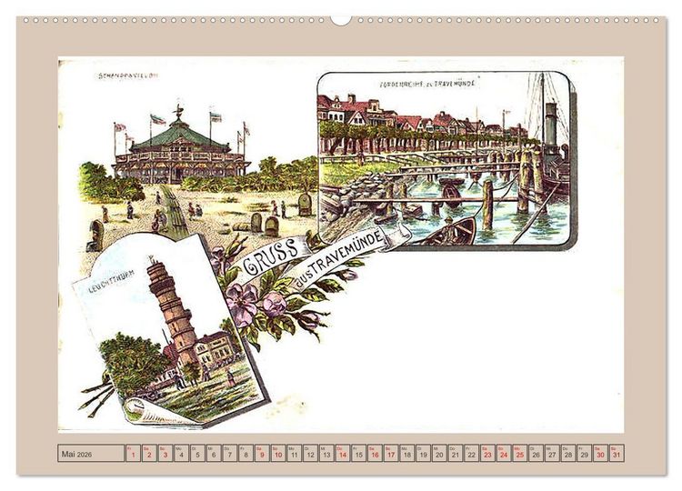 Produktbild: Gru&szlig; aus Travem&uuml;nde (hochwertiger Premium Wandkalender 2026 DIN A2 quer), Kunstdruck in Hochglanz