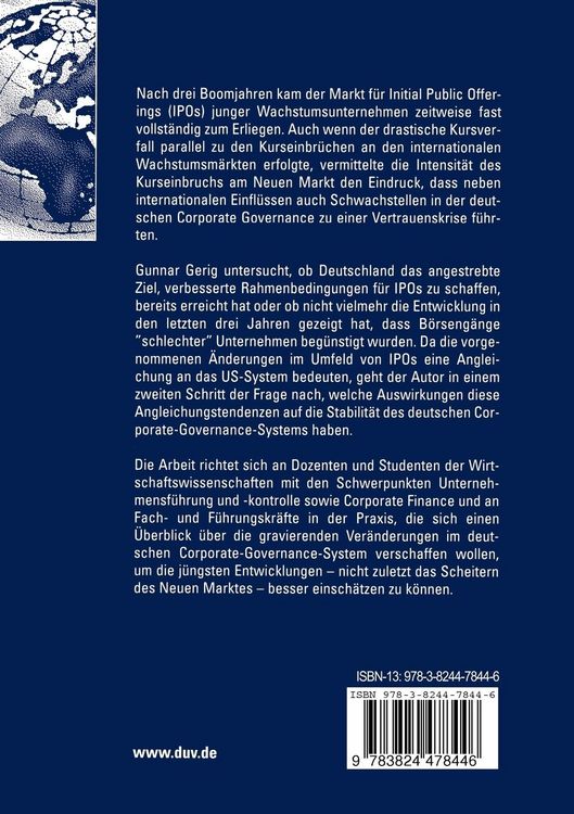 Produktbild: B&ouml;rseng&auml;nge aus der Perspektive der Corporate Governance
