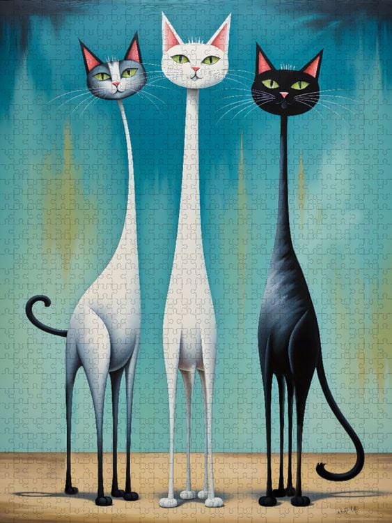 Produktbild: CALVENDO Puzzle Katzen - Pretty Girls Club | 2000 Teile Lege-Gr&ouml;&szlig;e 90x67cm Foto-Puzzle f&uuml;r gl&uuml;ckliche Stunden