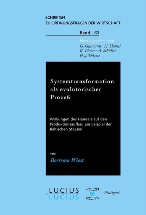 Produktbild: Systemtransformation als evolutorischer Prozeß