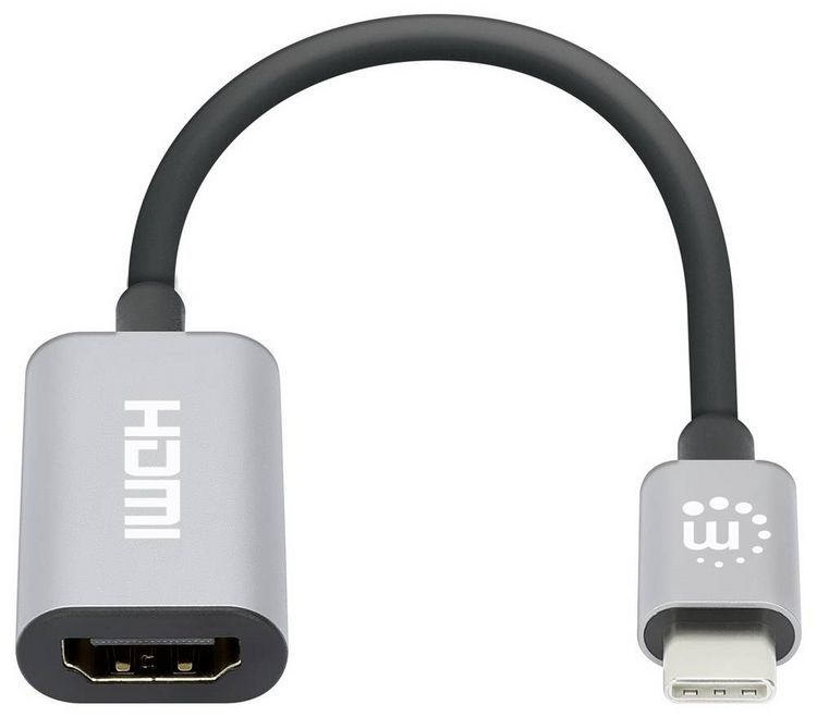 Produktbild: Manhattan USB-Adapter HDMI 2.0 HDMI-A Buchse, USB-C&reg; Stecker 0.11m Spacegrau 153973