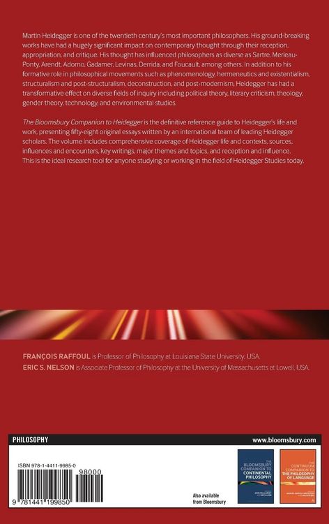Produktbild: The Bloomsbury Companion to Heidegger