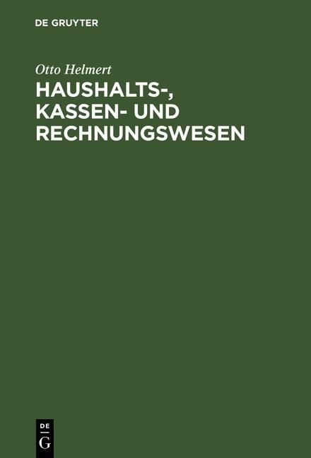 Produktbild: Haushalts-, Kassen- und Rechnungswesen