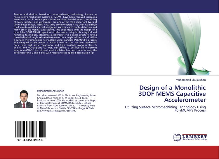 Produktbild: Design of a Monolithic 3DOF MEMS Capacitive Accelerometer