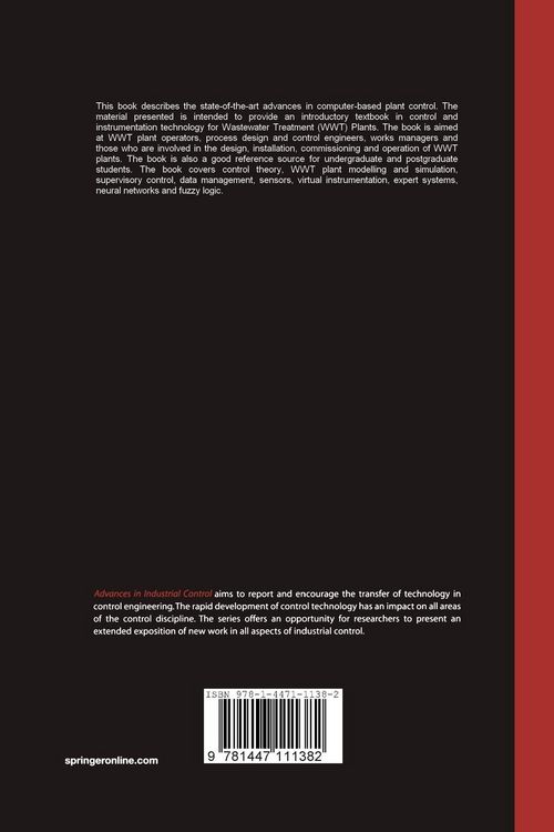 Produktbild: Control and Instrumentation for Wastewater Treatment Plants