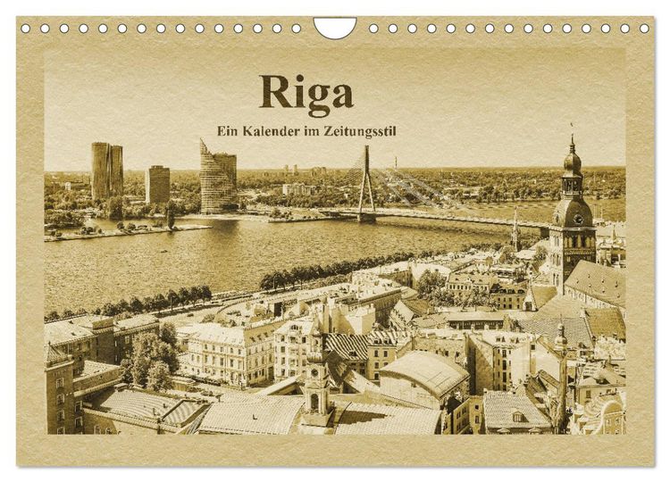 Produktbild: Riga &ndash; Ein Kalender im Zeitungsstil (Wandkalender 2026 DIN A4 quer), CALVENDO Monatskalender
