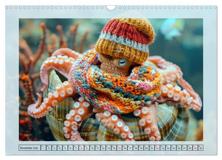 Produktbild: Tintenfisch Fashion. Coole Models zeigen die Trends (Wandkalender 2026 DIN A3 quer), CALVENDO Monatskalender