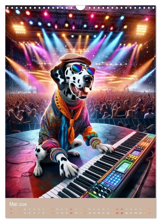 Produktbild: Rockstar Dalmatiner (Wandkalender 2026 DIN A3 hoch), CALVENDO Monatskalender