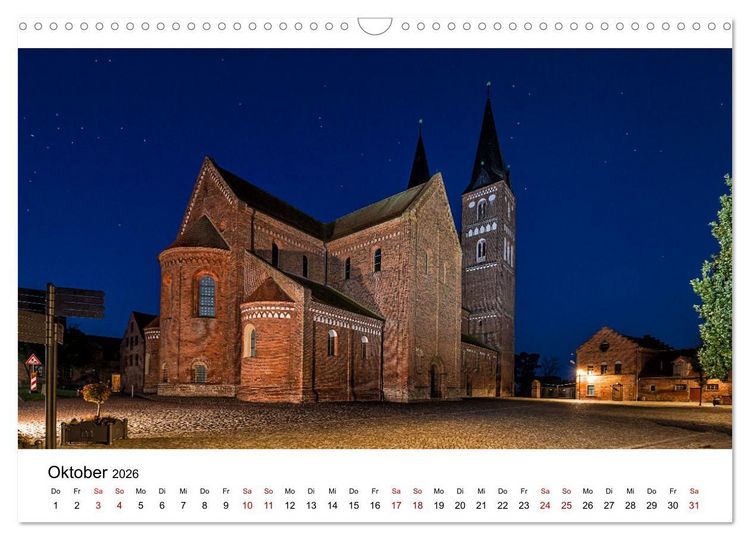 Produktbild: Auf den Spuren der Romanik zur blauen Stunde (Wandkalender 2026 DIN A3 quer), CALVENDO Monatskalender