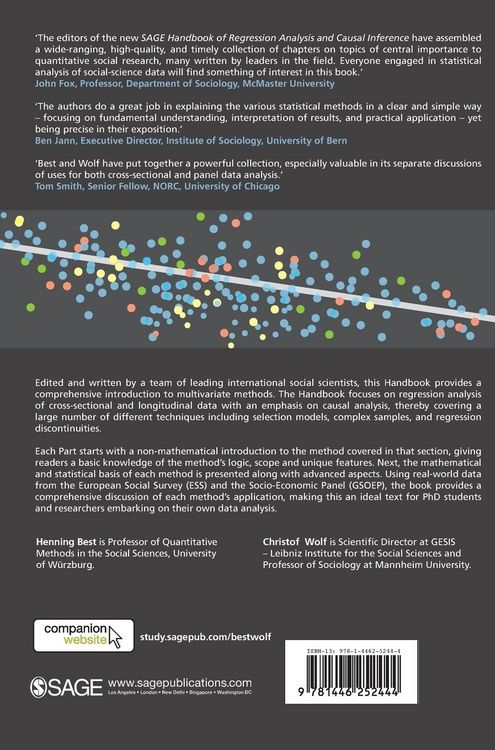 Produktbild: The SAGE Handbook of Regression Analysis and Causal Inference (First Edition)
