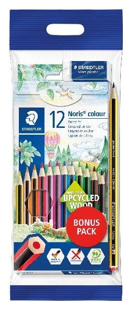 Produktbild: STAEDTLER Buntstifte Noris colour 185, 12 Buntstifte, 1 Bleistift, 1 Radierer