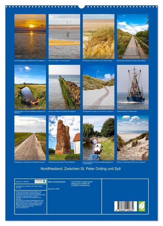 Produktbild: Nordfriesland, Zwischen St. Peter Ording und Sylt (hochwertiger Premium Wandkalender 2027 DIN A2 hoch), Kunstdruck in Hochglanz