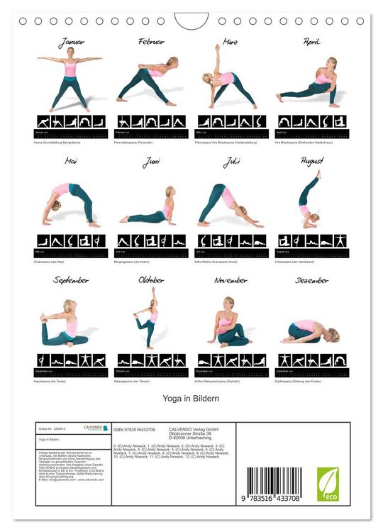 Produktbild: Yoga in Bildern (Wandkalender 2026 DIN A4 hoch), CALVENDO Monatskalender