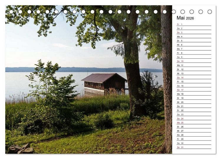 Produktbild: Seest&auml;rke - Der Ammersee (Tischkalender 2026 DIN A5 quer), CALVENDO Monatskalender