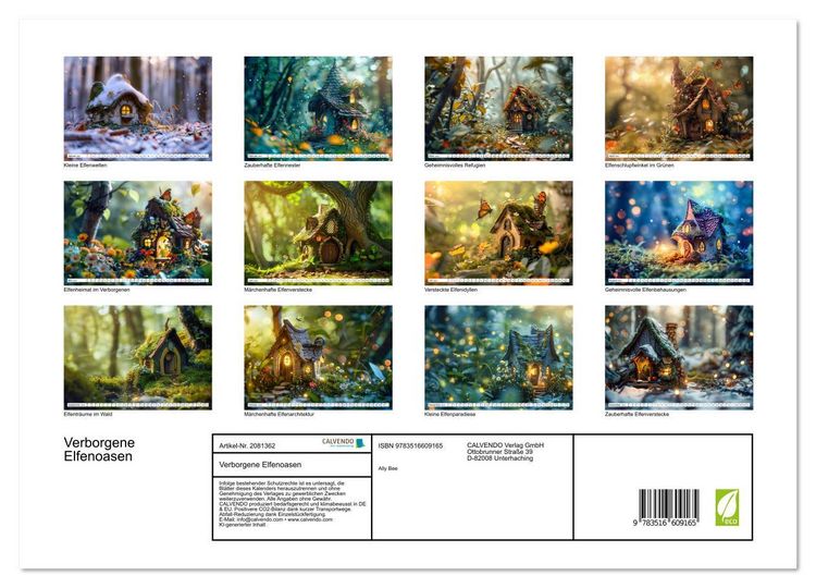 Produktbild: Verborgene Elfenoasen (Wandkalender 2026 DIN A3 quer), CALVENDO Monatskalender